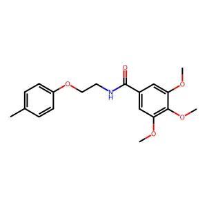 3,4,5-trimethoxy-N-[2-(4-methylphenoxy)ethyl]benzamide structure