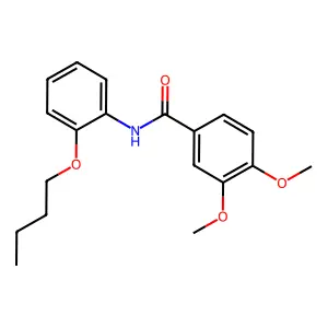 N-(2-butoxyphenyl)-3,4-dimethoxybenzamide structure