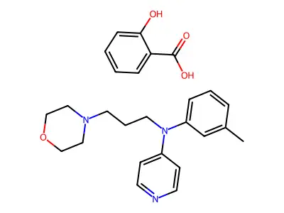 N-(3-Methylphenyl)-N-4-pyridinyl-4-morpholinepropanamine mono(2-hydroxybenzoate) structure