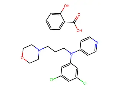 N-(3,5-Dichlorophenyl)-N-4-pyridinyl-4-morpholinepropanamine mono(2-hydroxybenzoate) structure