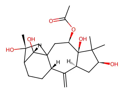3,5,14,16-Tetrahydroxygrayanotox-10-en-6-yl acetate structure