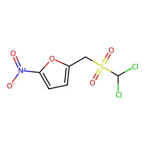 2-[(Dichloromethanesulfonyl)methyl]-5-nitrofuran structure