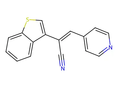 Benzo[b]thiophene-3-acetonitrile, alpha-(4-pyridinylmethylene)- structure