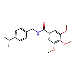 3,4,5-trimethoxy-N-[(4-propan-2-ylphenyl)methyl]benzamide structure
