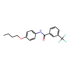 N-(4-butoxyphenyl)-3-(trifluoromethyl)benzamide structure