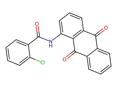 2-chloro-N-(9,10-dioxo-9,10-dihydroanthracen-1-yl)benzamide structure