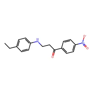 3-(4-Ethylanilino)-1-(4-nitrophenyl)propan-1-one structure
