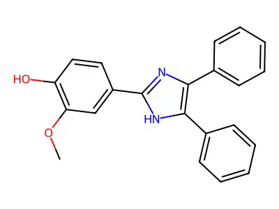 4-(4,5-diphenyl-1H-imidazol-2-yl)-2-methoxyphenol structure