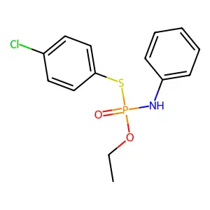 Phosphoramidothioic acid, phenyul-, S-(4-chlorophenyl) O-ethyl ester structure