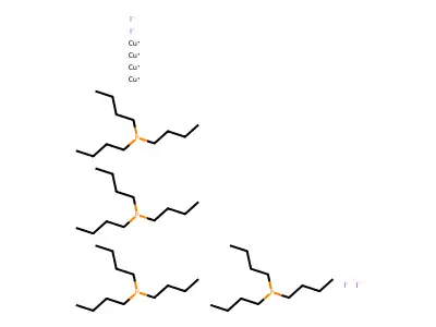 Tetra-mu3-iodotetrakis(tributylphosphine)tetracopper structure