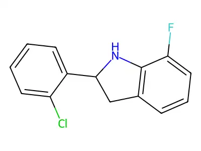 2-(2-Chlorophenyl)-7-fluoroindoline structure
