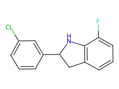 2-(3-Chlorophenyl)-7-fluoroindoline structure