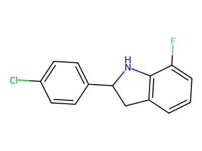 2-(4-Chlorophenyl)-7-fluoroindoline structure