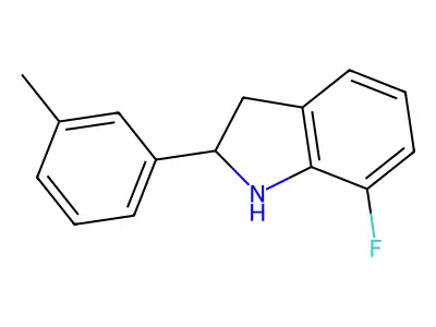 7-Fluoro-2-(m-tolyl)indoline structure