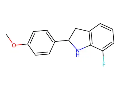 7-Fluoro-2-(4-methoxyphenyl)indoline structure