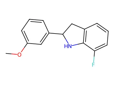 7-Fluoro-2-(3-methoxyphenyl)indoline structure