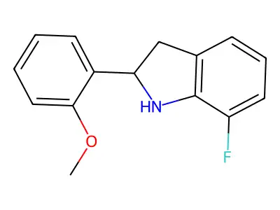 7-Fluoro-2-(2-methoxyphenyl)indoline structure