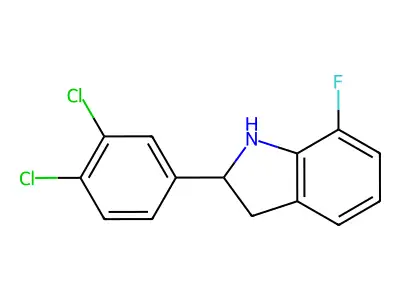 2-(3,4-Dichlorophenyl)-7-fluoroindoline structure