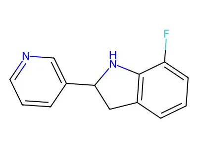 7-Fluoro-2-(pyridin-3-yl)indoline structure