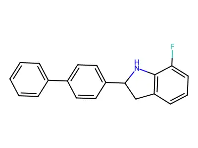 2-(4-Biphenylyl)-7-fluoroindoline structure