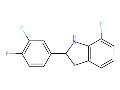 2-(3,4-Difluorophenyl)-7-fluoroindoline structure