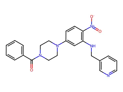 [4-[4-Nitro-3-(pyridin-3-ylmethylamino)phenyl]piperazin-1-yl]-phenylmethanone structure