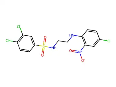 3,4-dichloro-N-[2-(4-chloro-2-nitroanilino)ethyl]benzenesulfonamide structure