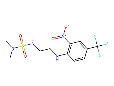 1-[2-(Dimethylsulfamoylamino)ethylamino]-2-nitro-4-(trifluoromethyl)benzene structure