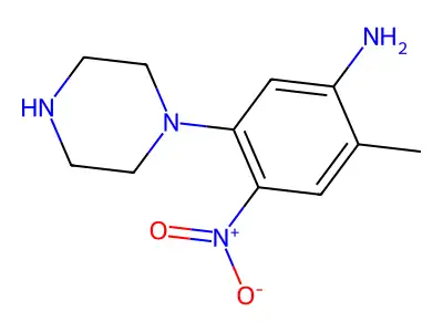 (2-Methyl-4-nitro-5-piperazin-1-ylphenyl)amine structure