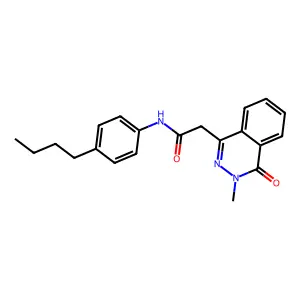 N-(4-butylphenyl)-2-(3-methyl-4-oxophthalazin-1-yl)acetamide structure