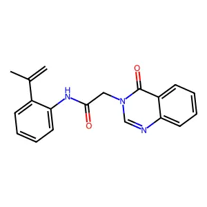 2-(4-oxoquinazolin-3-yl)-N-(2-prop-1-en-2-ylphenyl)acetamide structure