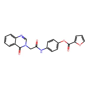 4-{[(4-oxoquinazolin-3(4H)-yl)acetyl]amino}phenyl furan-2-carboxylate structure