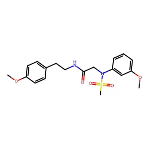 2-(3-methoxy-N-methylsulfonylanilino)-N-[2-(4-methoxyphenyl)ethyl]acetamide structure