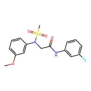 N-(3-fluorophenyl)-2-(3-methoxy-N-methylsulfonylanilino)acetamide structure