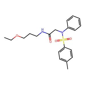 N-(3-ethoxypropyl)-2-{[(4-methylphenyl)sulfonyl]anilino}acetamide structure