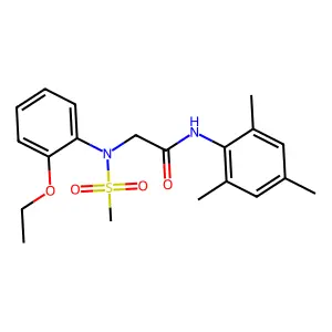 2-(2-ethoxy-N-methylsulfonylanilino)-N-(2,4,6-trimethylphenyl)acetamide structure