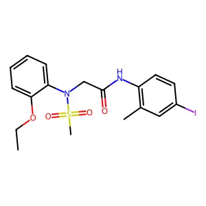 2-(2-ethoxy-N-methylsulfonylanilino)-N-(4-iodo-2-methylphenyl)acetamide structure