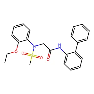 2-(2-ethoxy-N-methylsulfonylanilino)-N-(2-phenylphenyl)acetamide structure