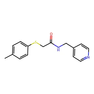 2-(4-methylphenyl)sulfanyl-N-(pyridin-4-ylmethyl)acetamide structure