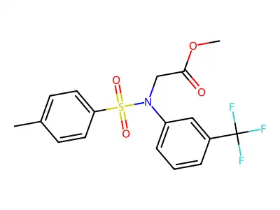 Methyl N-[(4-methylphenyl)sulfonyl]-N-[3-(trifluoromethyl)phenyl]glycinate structure