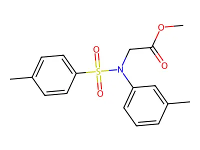 Methyl N-(3-methylphenyl)-N-[(4-methylphenyl)sulfonyl]glycinate structure