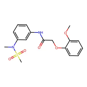 2-(2-methoxyphenoxy)-N-{3-[methyl(methylsulfonyl)amino]phenyl}acetamide structure