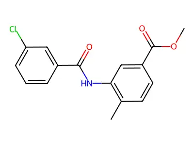 Methyl 3-[(3-chlorobenzoyl)amino]-4-methylbenzoate structure