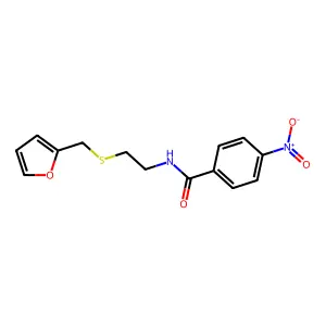 N-[2-(furan-2-ylmethylsulfanyl)ethyl]-4-nitrobenzamide structure