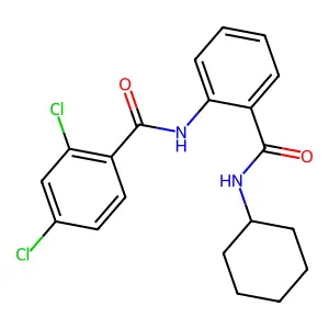 2,4-dichloro-N-[2-(cyclohexylcarbamoyl)phenyl]benzamide structure