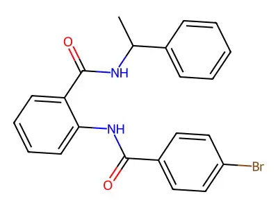 2-[(4-bromobenzoyl)amino]-N-(1-phenylethyl)benzamide structure
