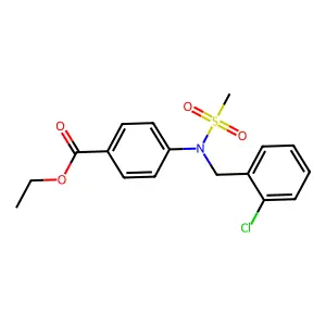Ethyl 4-[(2-chlorobenzyl)(methylsulfonyl)amino]benzoate structure