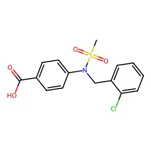 4-[(2-Chlorobenzyl)(methylsulfonyl)amino]benzoic acid structure