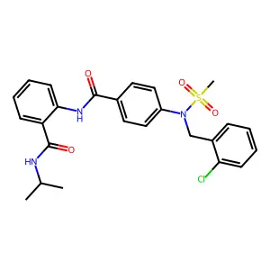 2-[[4-[[(2-Chlorophenyl)methyl](methylsulfonyl)amino]benzoyl]amino]-N-(1-methylethyl)benzamide structure
