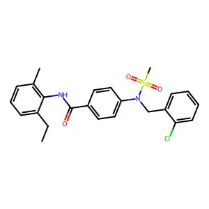4-[(2-chlorobenzyl)(methylsulfonyl)amino]-N-(2-ethyl-6-methylphenyl)benzamide structure